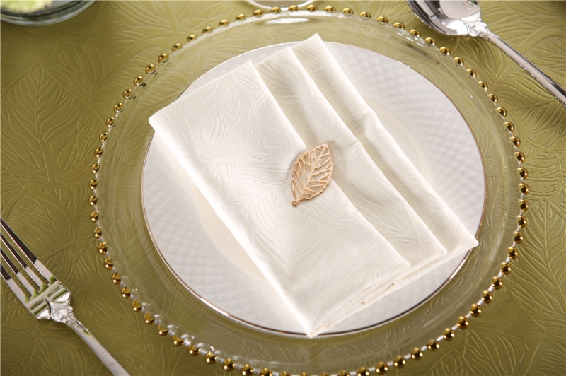 棉锦秋叶MJQ002牙白色