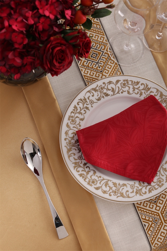 棉锦秋叶MJQ006大红色