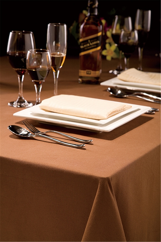 西餐纯棉台布咖色